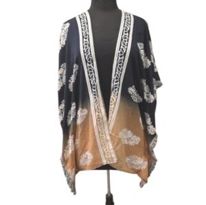 Hyku Small / Medium Kimono Top Hippie Beach Boho Coastal Cardigan Vacation